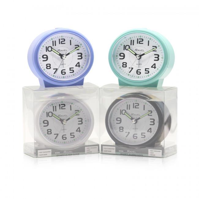 Ravel Pastille Oval Beep Quartz Alarm Clock RC046 Available Multiple