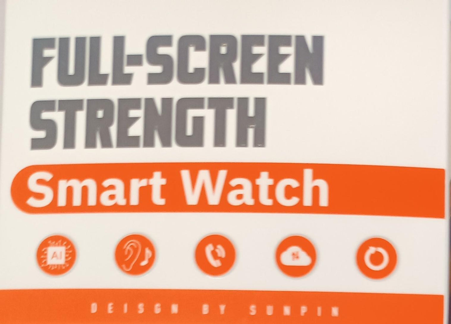 Sunpin SW-23 Mens Smart watch With Orange Rubber Strap & Brown Leather Strap