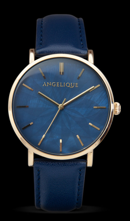 Angelique Ladies Fashion Dial Leather Strap Watch Available Multiple Design