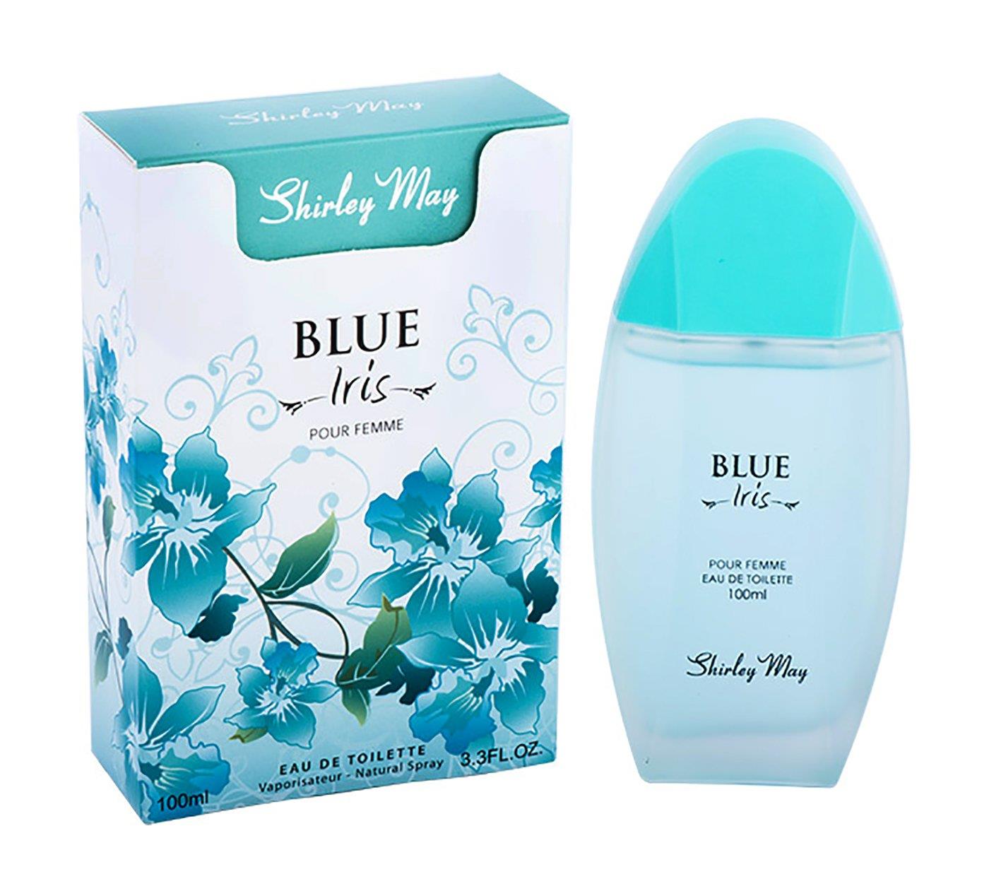 Shirley May Blue Iris Pour Femme Eau de Toilette Natural Spray Perfume for Women, 100 ml