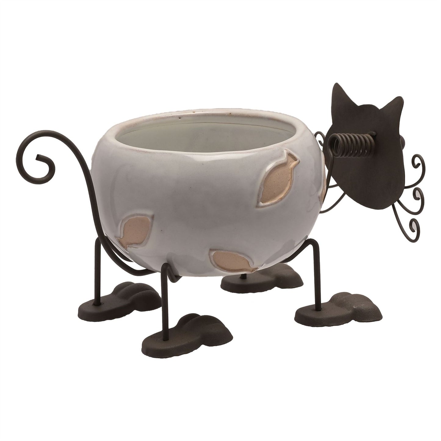 Country Living Ceramic Cat Planter