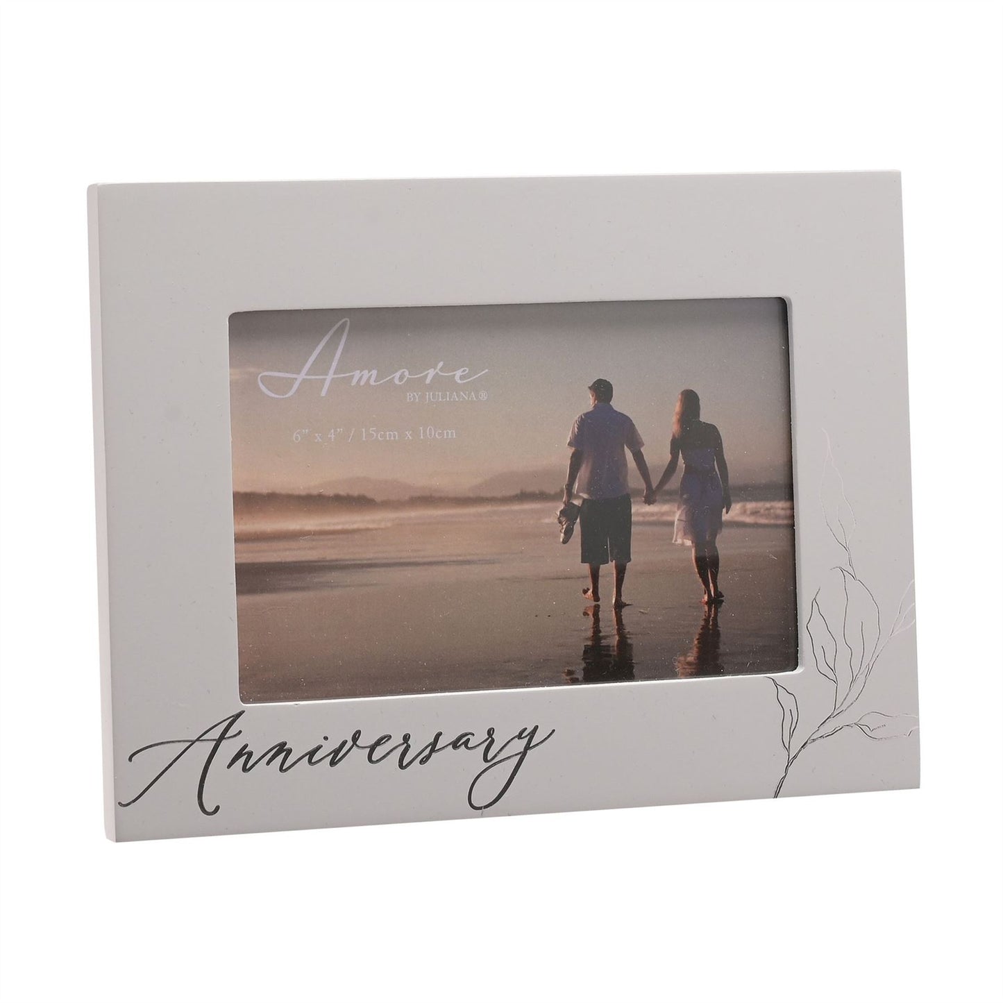 Amore Grey Photo Frame Anniversary 6" x 4" (MINIMUM ORDER QUANTITY 2)