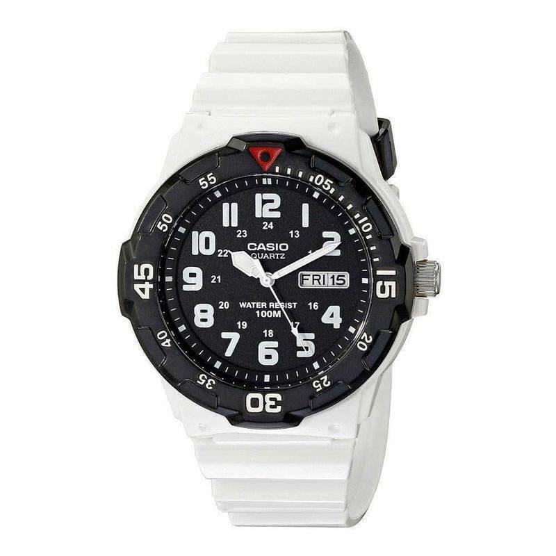 Casio Mens Day Date Rubber Strap Watch - MRW-200HC Available Multiple Colour