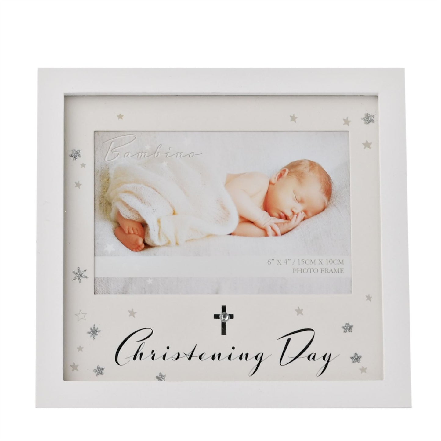 Bambino Frame with Star - Christening Day 6" x 4"