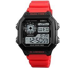 Skmei Mens & Ladies Digital Water proof assorted Model & Colour's Varied Rubber Strap Watch