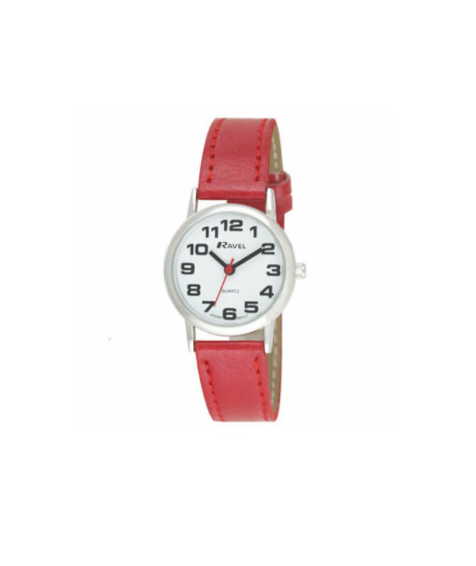 Ravel Ladies Basic Leather Strap Watch R0105L Available Multiple Colour