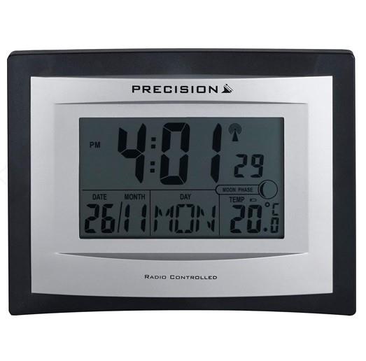 Precision Radio Controlled Wall Desk Clock, Day/date, Temperature Digital Display Alarm Clock AP046