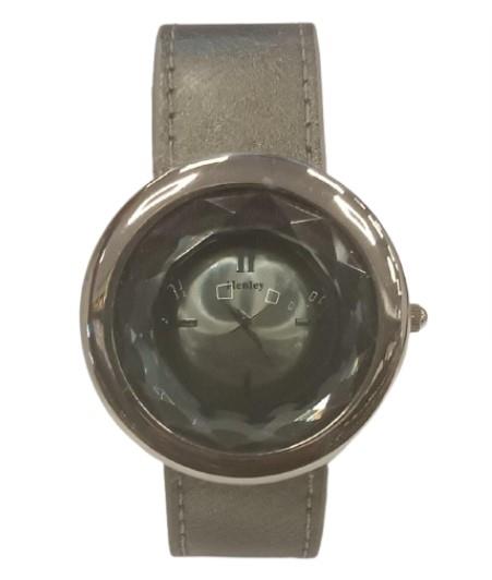 Henley Ladies Fashion Case Grey Dial And Silver Leather Strap Watch H06021.3- CLEARANCE NEEDS RE-BATTERY