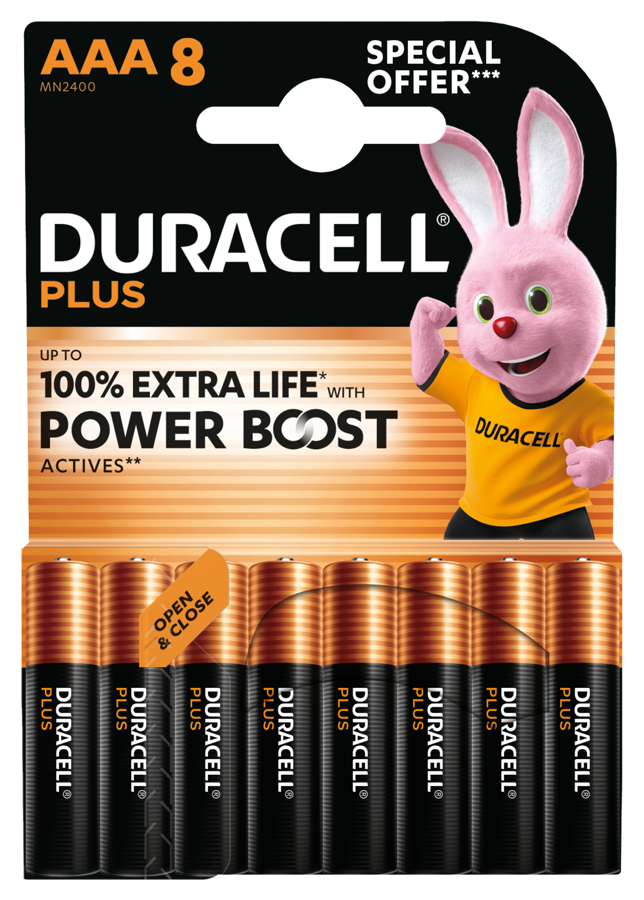 Duracell AAA Special Offer Power Boost Active Card of 8