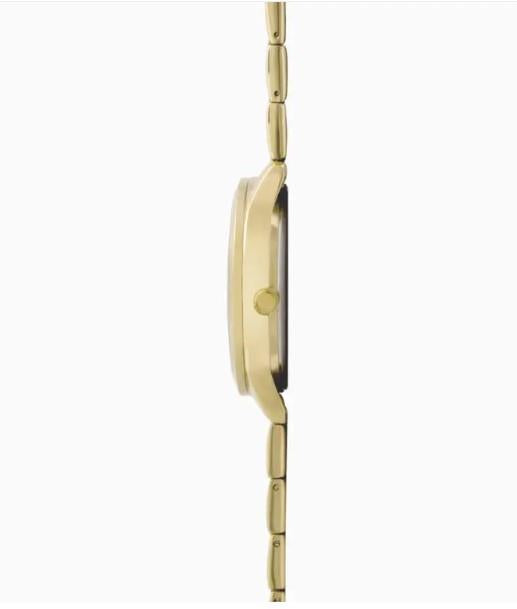 Sekonda Mens Fashion Dated Blue Dial Gold PVD Stainless Steel Bracelet Watch