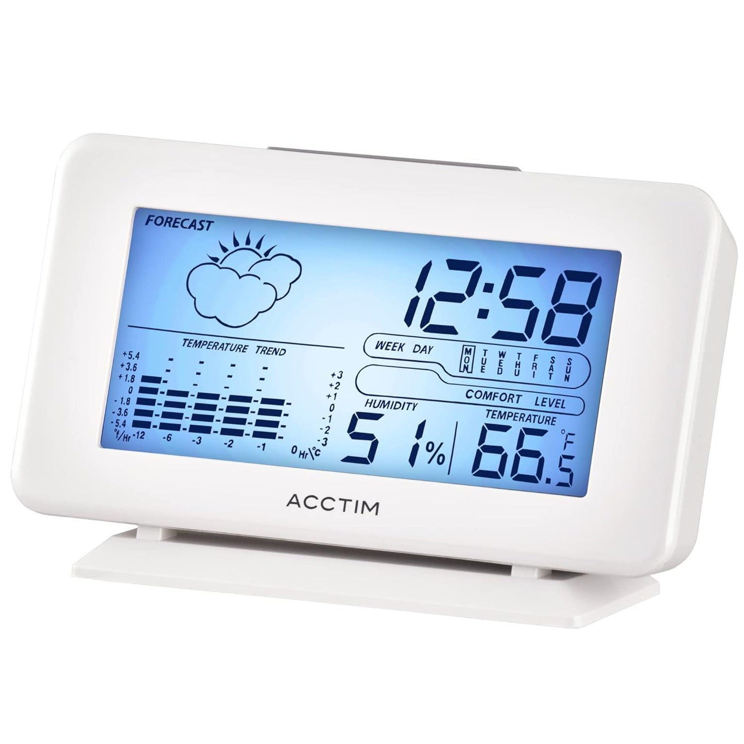 Acctim Vega Digital Weather station Alarm Clock Available Multiple Colour