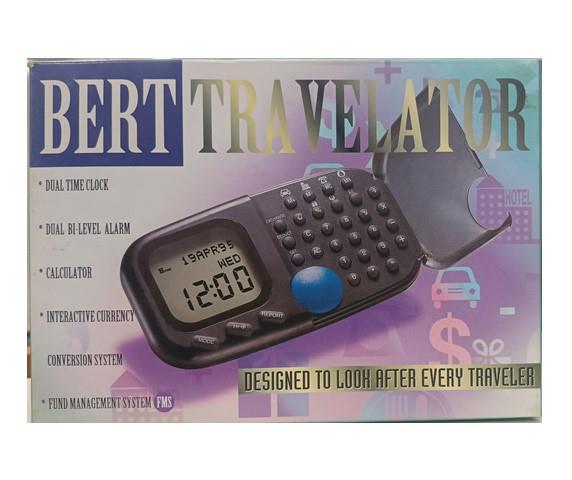 Bert Travelator Digital Alarm Clock & Calculator Black