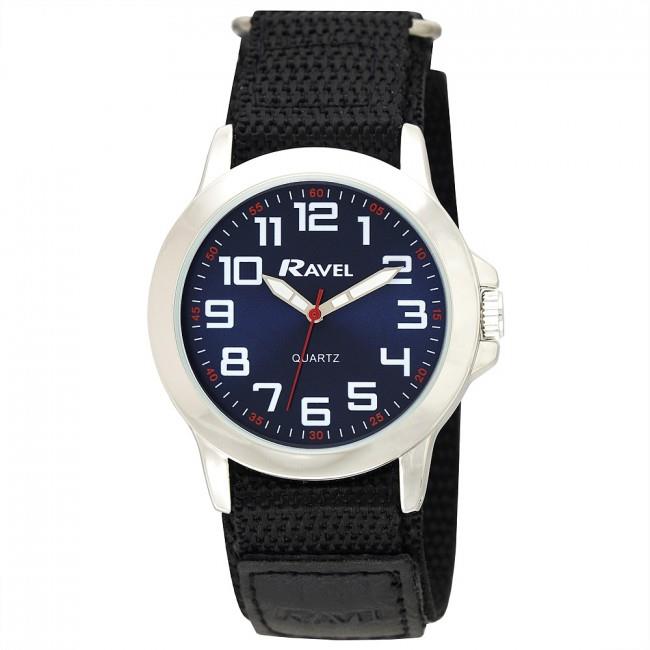 Ravel Men Sports Case Arabic Dial Velcro Nylon Strap Watch R1601.65