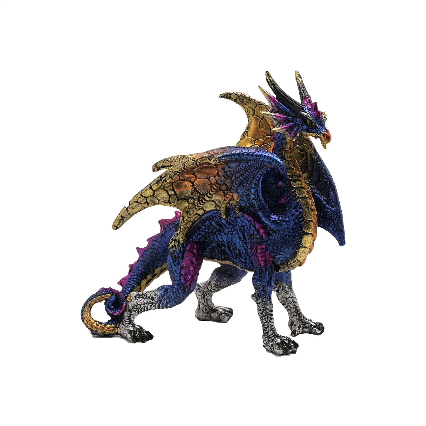 Blue Dragon with Gold Wings Figurine