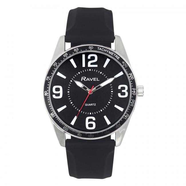 Ravel Mens Sports Dial Silicone Strap Watch Available Multiple Colour