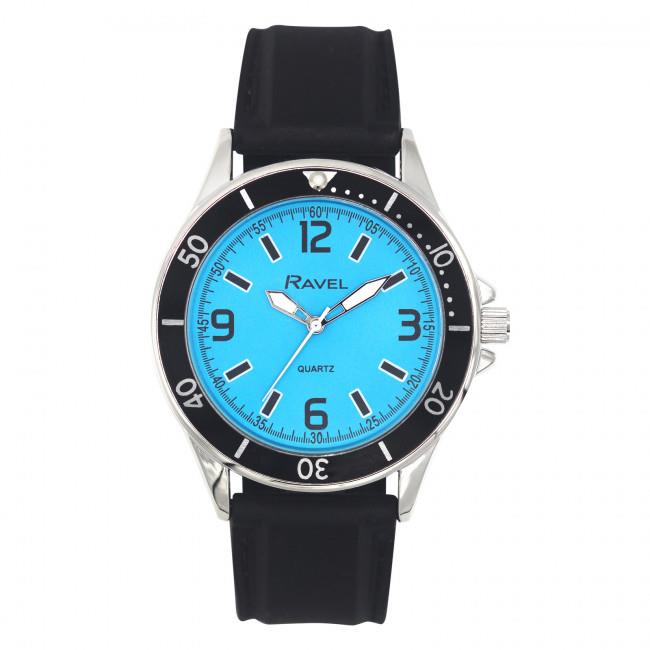 Ravel Mens Sports Dial Silicone Strap Watch RS002 Available Multiple Colour