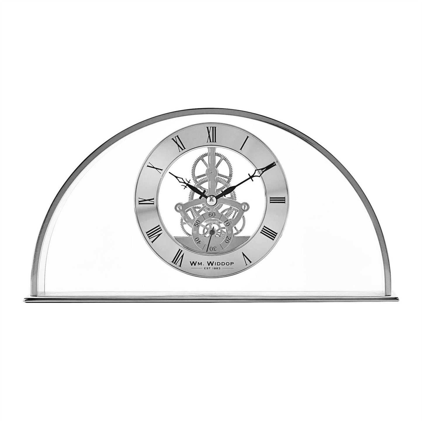 Wm.Widdop Arch Mantel Clock Skeleton Dial Roman W2029 Available Multiple Colour