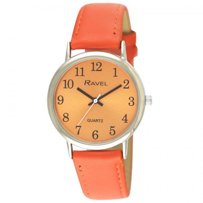 Ravel Ladies Classic Brights Leather Strap Watch R0140 Available Multiple Bright Colour