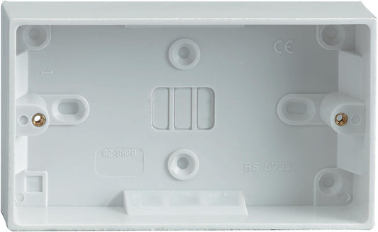 2 Gang Surface Socket Box 25mm E341DF