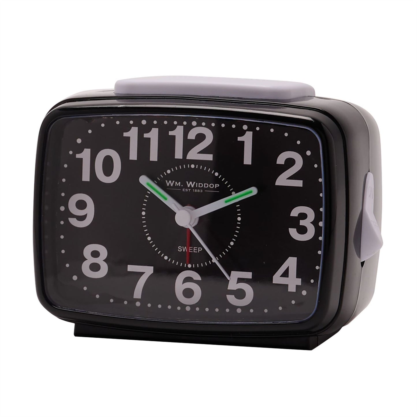 Wm.Widdop Oblong Alarm Clock Sweep Movement & Snooze 9510 Available Multiple Colour