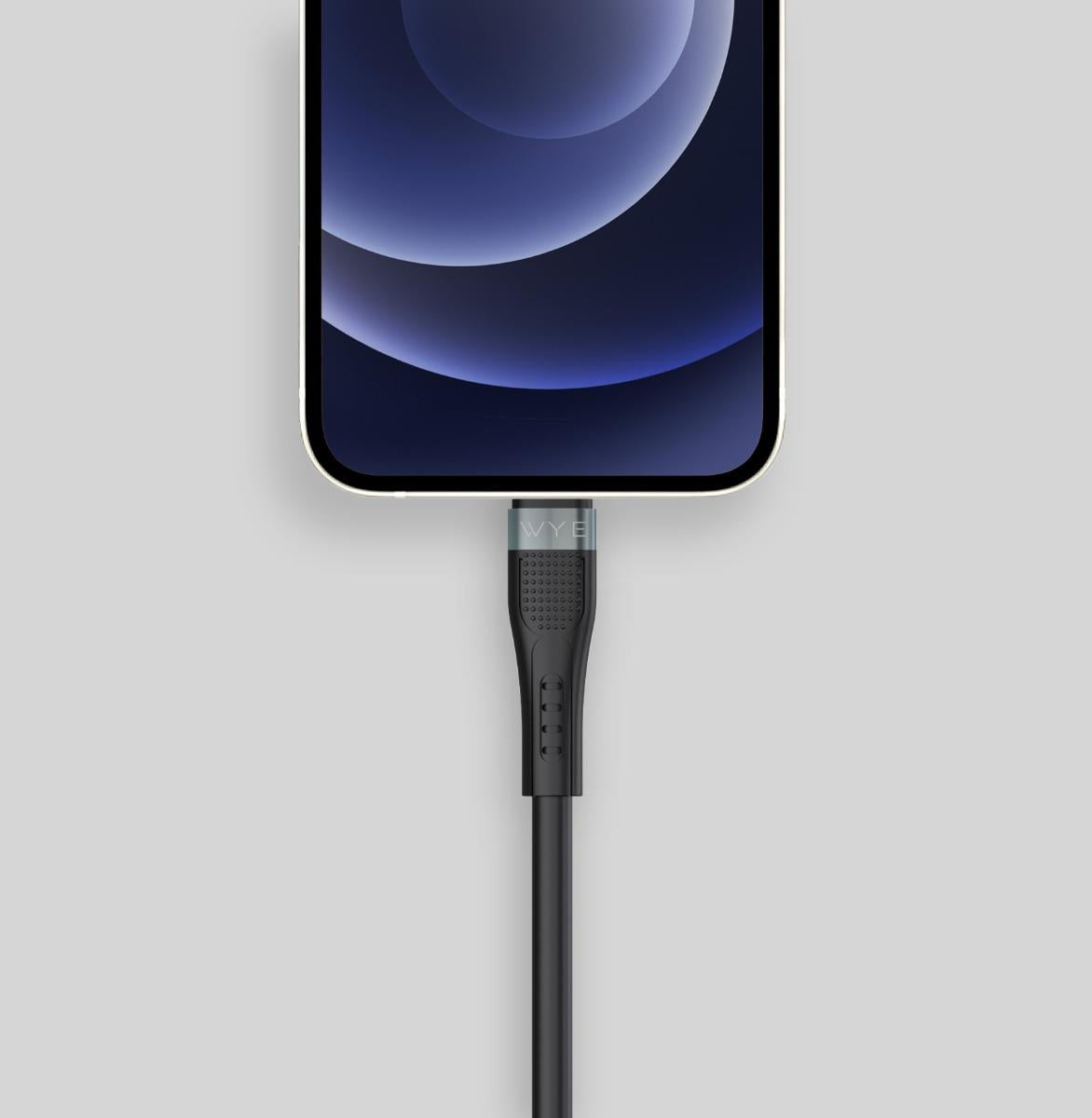 Fast Charging Wyeflow 27W C to 8 Pin Charging Cable with Ultra Fast Data Transfer Capacity 1m Black