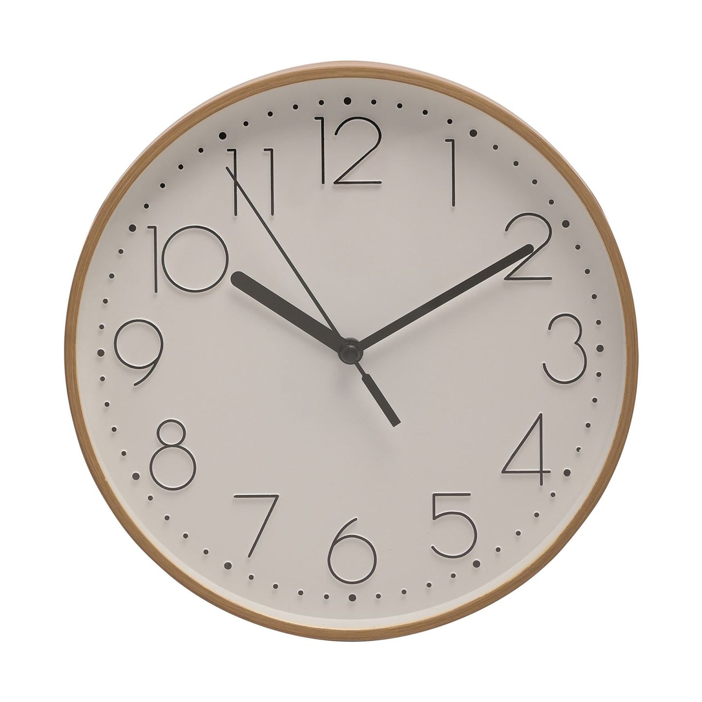 Wm Widdop Round Wall Clock Wood Effect 23cms W9828-29 Available Multiple Colour