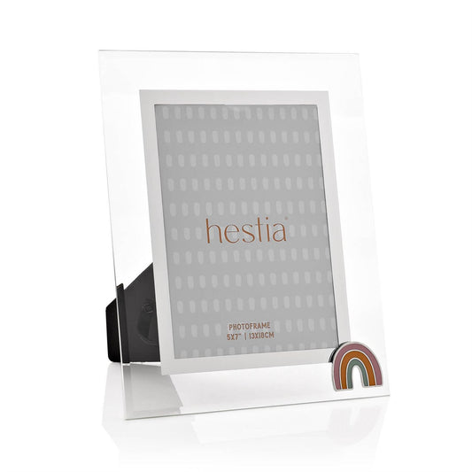 Hestia Glass Photo Frame with Rainbow Icon 5" x 7"