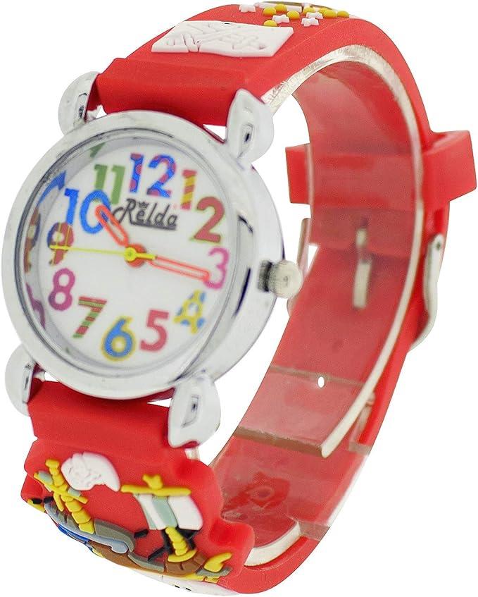 Relda Children's Big Number Analog Silicone Strap Girl's Watch REL10 Available Multiple Colour