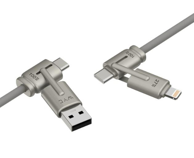 WYE DC74 Multi Device Charging Ultra Fast Charging 4-in-1 Cable 1.2M ( Upto 100W)