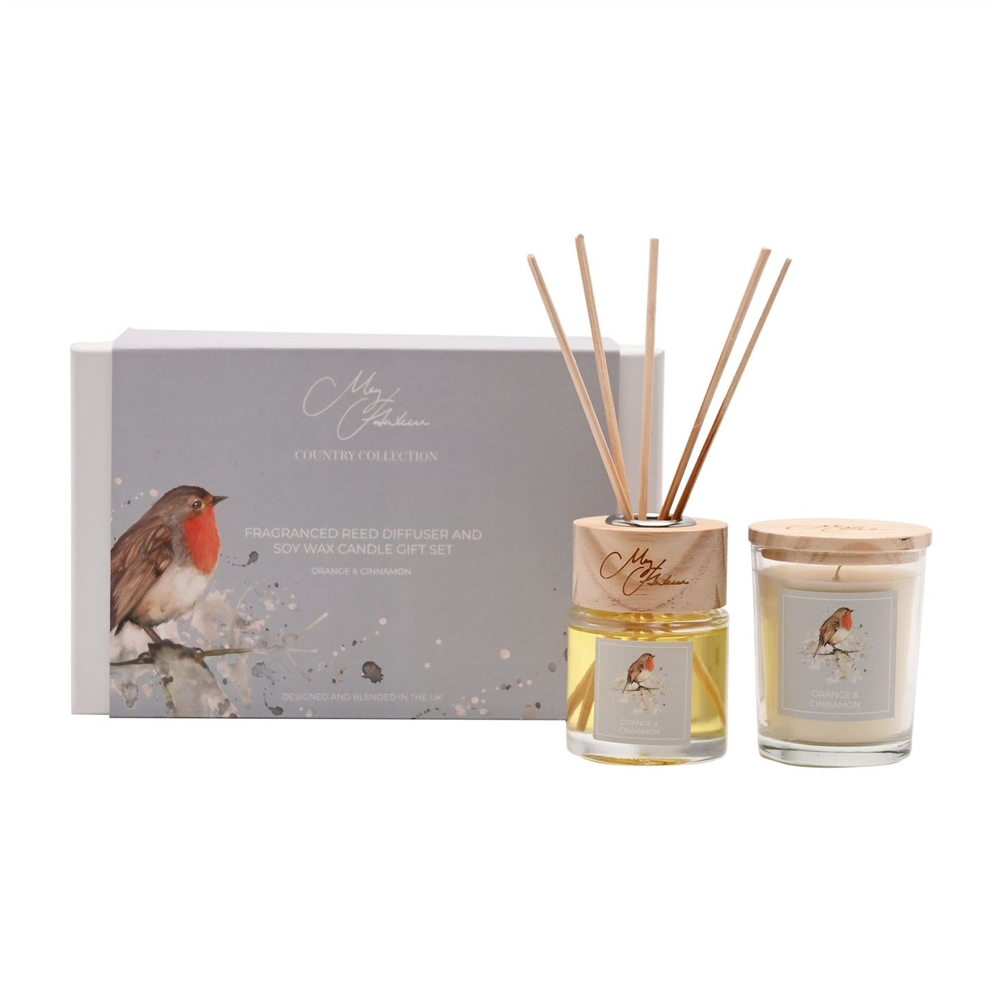 Meg Hawkins Mini Candle & Diffuser Gift Set - Orange & Cinnamon