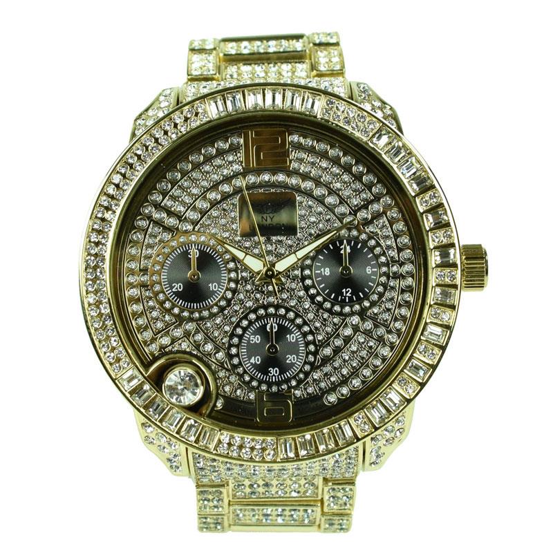 NY LONDON MENS BLING WATCH PI-7498 ASSORTED COLOURS