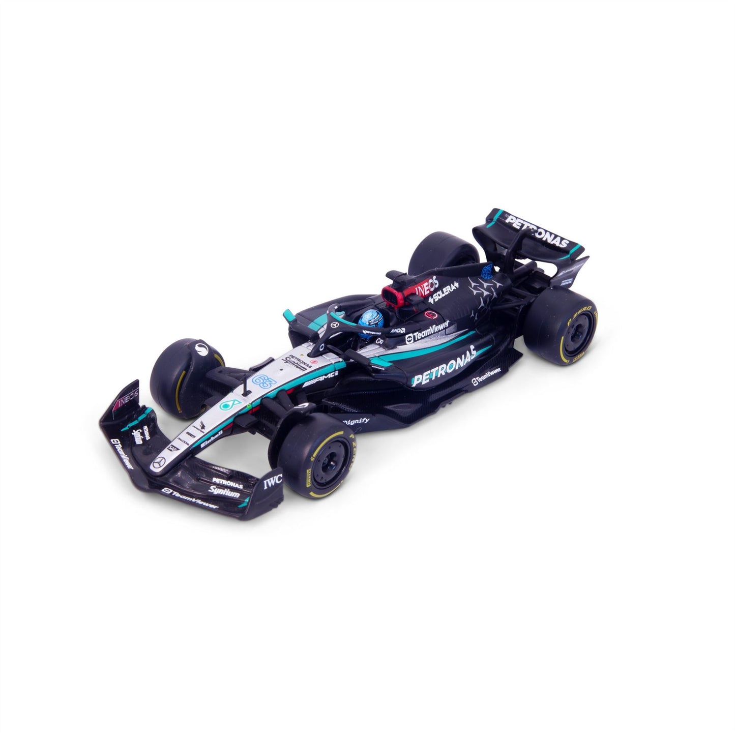 1:43 F1 Mercedes Amg W15 2024 With Helmet Russell - Diecast Model car Collectables