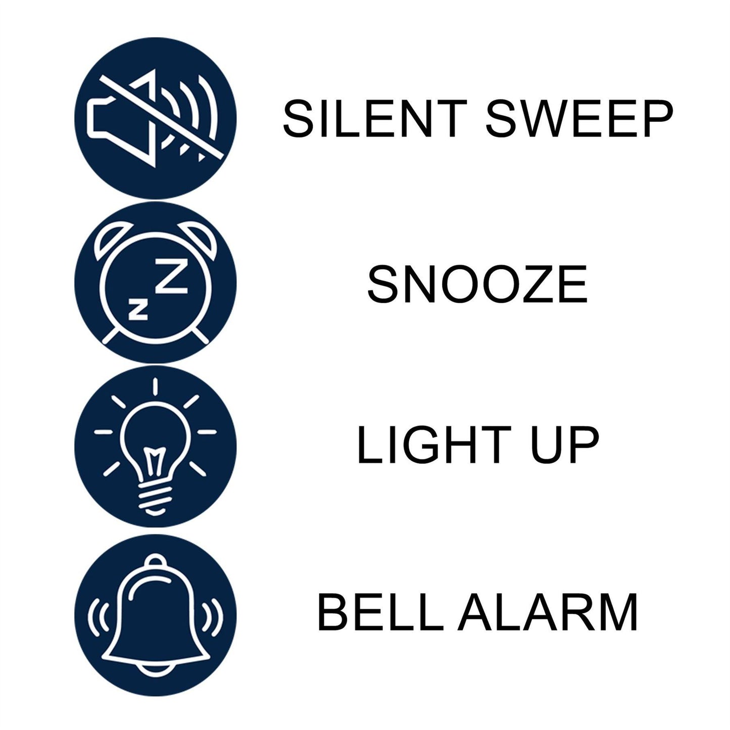 Widdop Qtz Beep Alarm Clock LED Dial/Snooze 9765 Available Multiple Colours