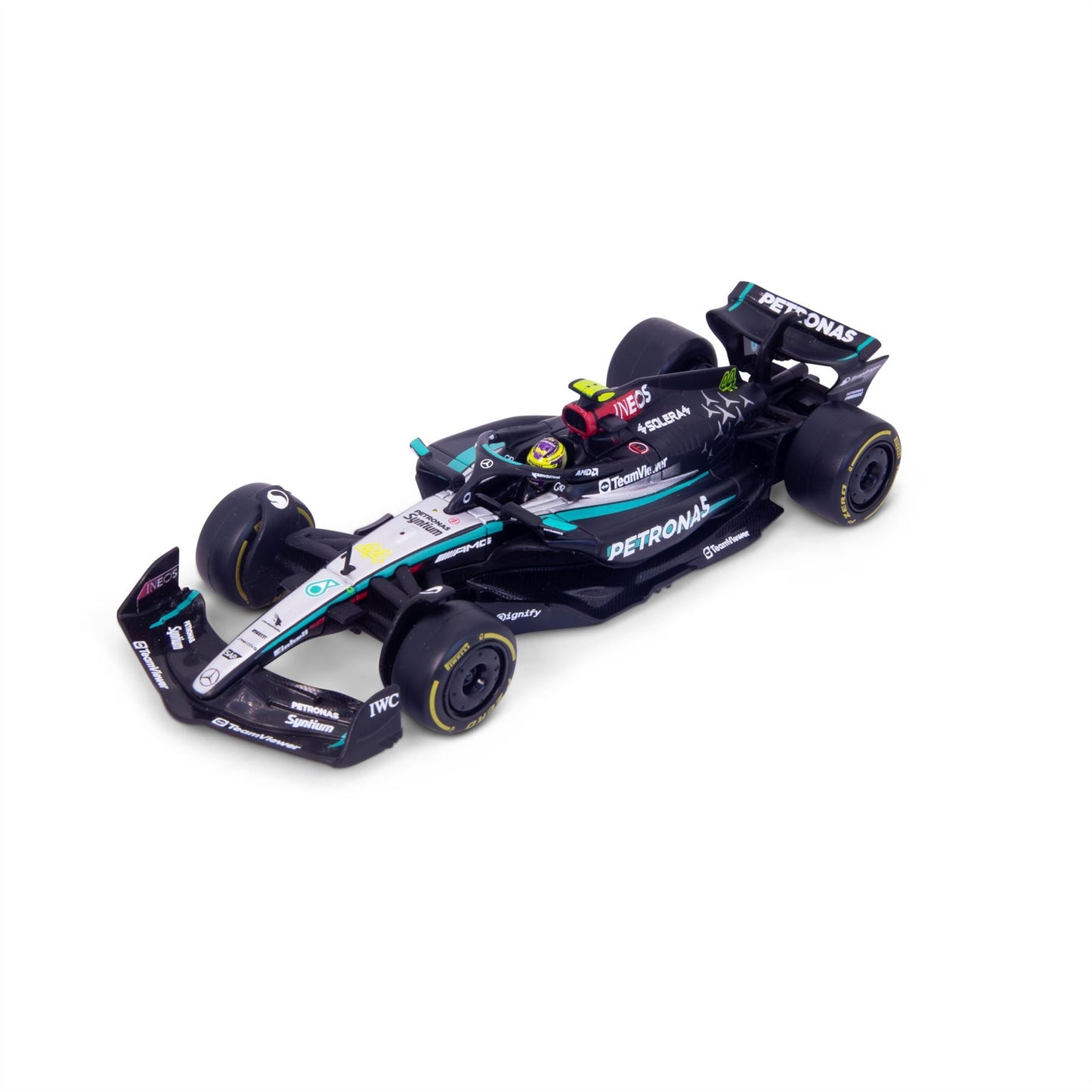 1:43 F1 Mercedes Amg W15 2024 With Helmet Hamilton - Diecast Model car Collectables