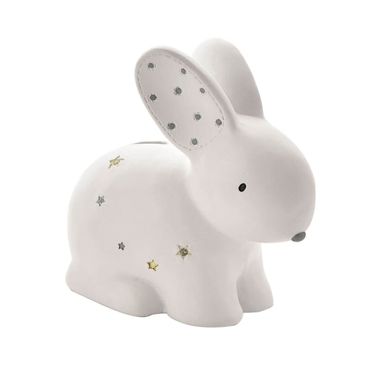 Bambino White Resin Money Box - Rabbit