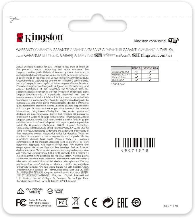 Kingston DataTraveler Exodia Flash Drive USB 3.2 Gen 1- 128GB