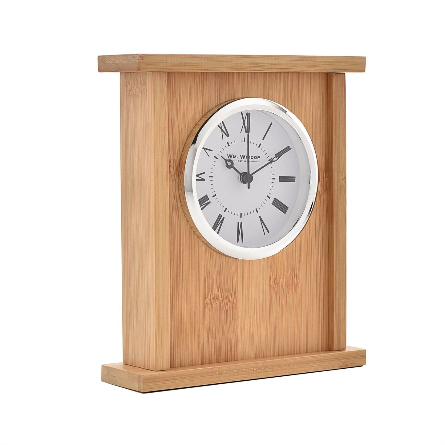 Wm.Widdop Bamboo Wood Mantel Clock