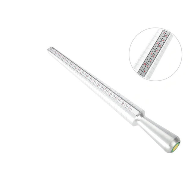 Metal Ring Sizer English British Jewellers Stick Wand Silver Pole Rod Tool (Watch tool)
