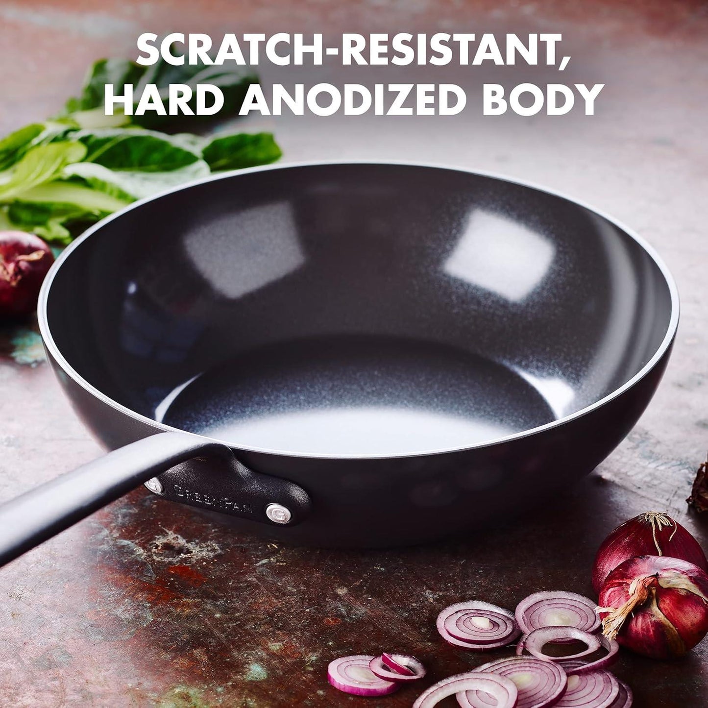 GreenPan Craft Healthy Ceramic Non-Stick 28 cm/3.6 Litre Wok Pan