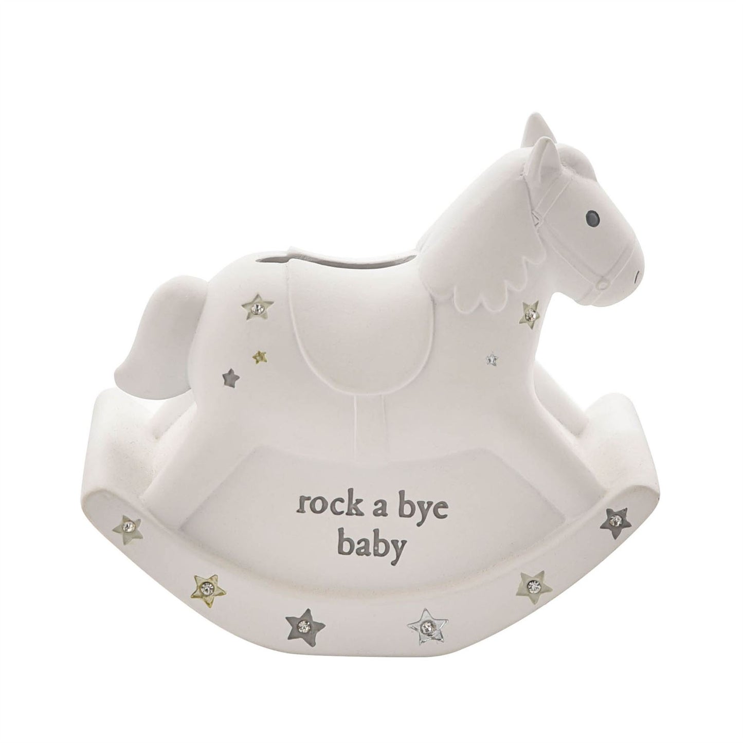 Bambino White Resin Money Box - Rocking Horse *(24/48)*