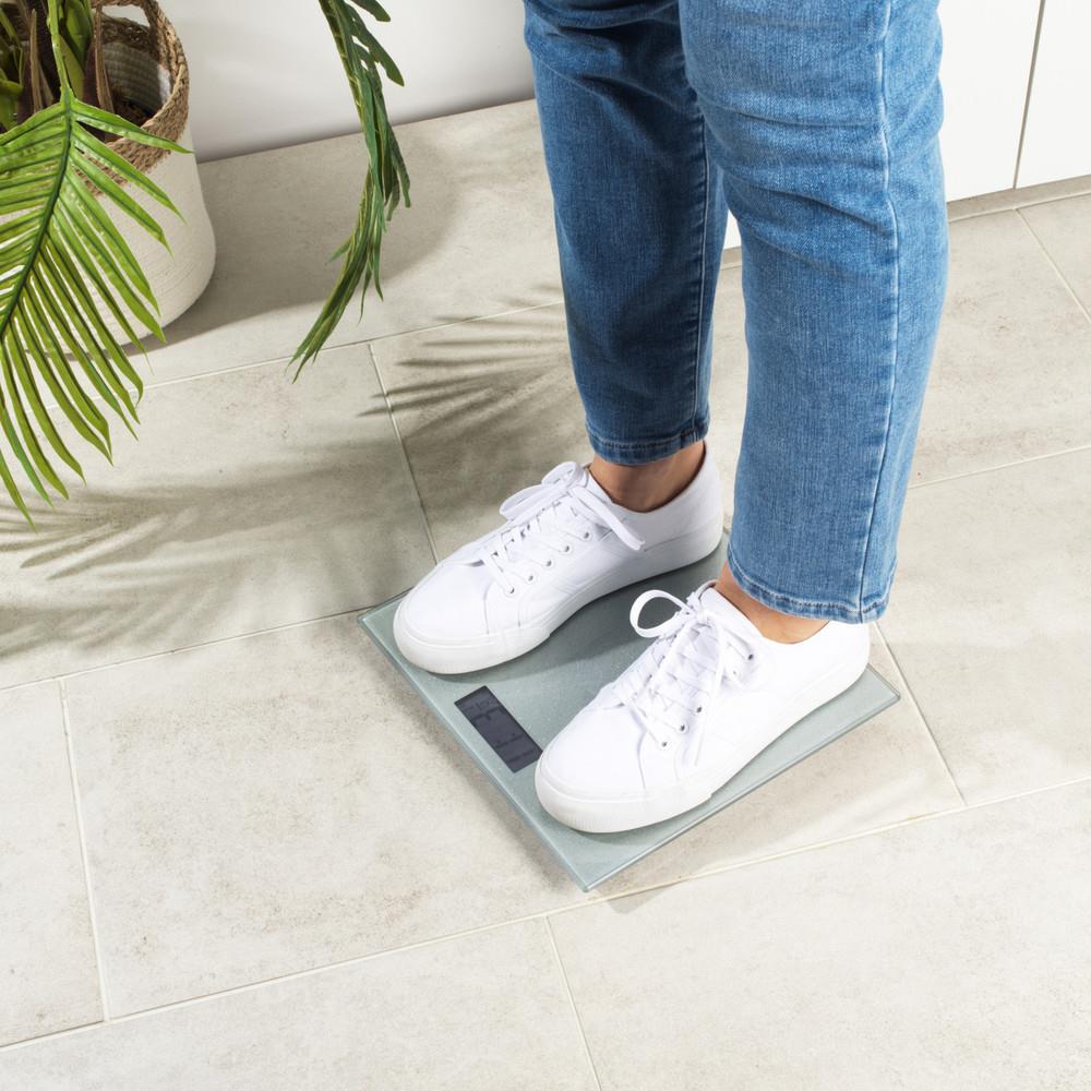 Salter Silver Glitter Electric Bathroom Scale