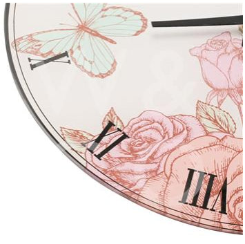 Hometime Glass Wall Clock 30cm Available Multiple Design