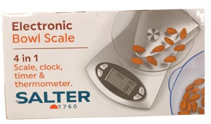 Salter 4-In-1 Electronic Digital Kitchen Bowl Scale Weight Limit: 5kg