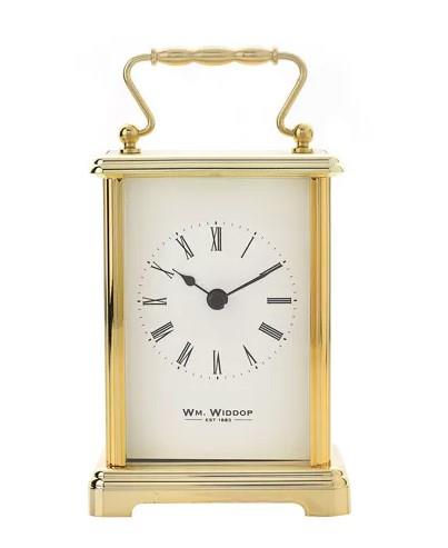Widdop Roman Number Carriage Metal Clock Available Multiple Colour
