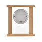 Wm.Widdop Wood & Glass Mantel Clock Roman Dial Silver Bezel W2771