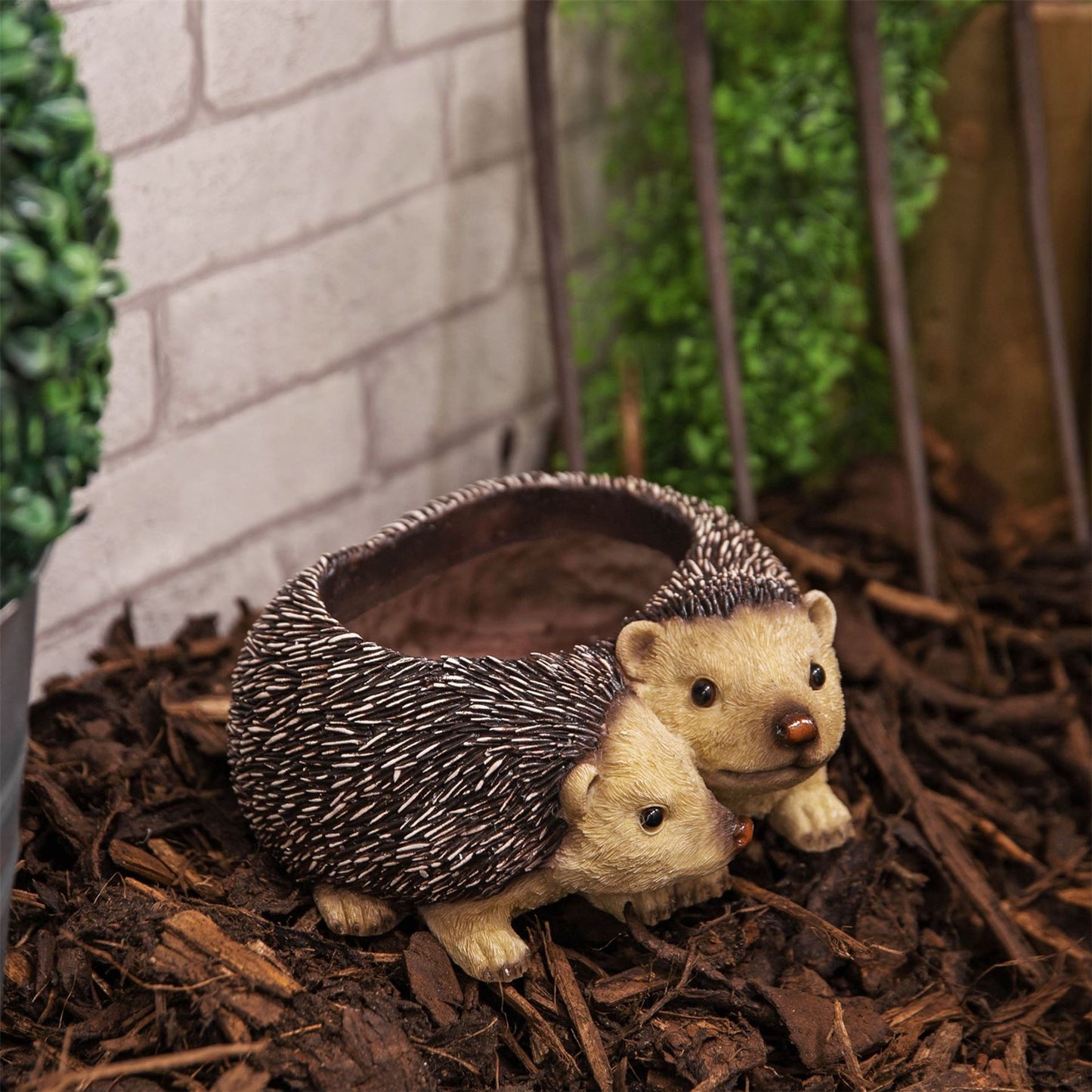 Naturecraft Collection - Two Hedgehog Planter