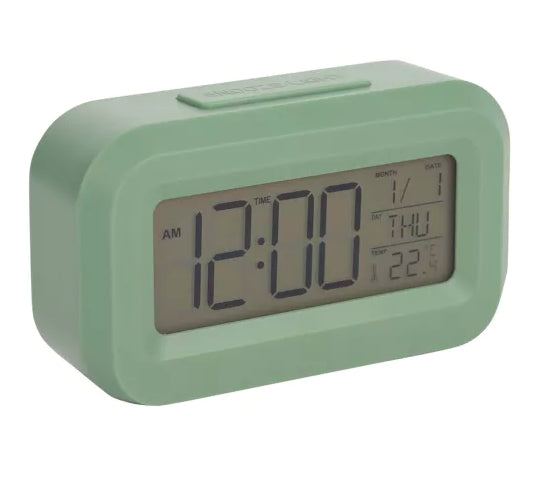 Widdop Brights Travel Digital Alarm Clock Available Multiple Colour