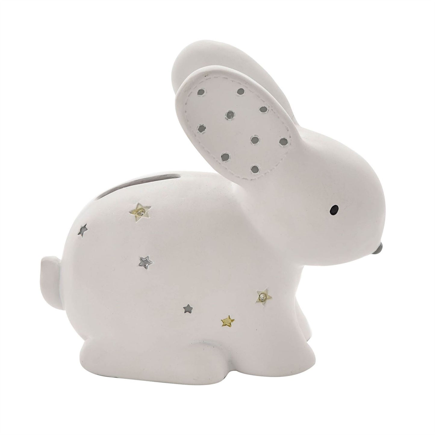 Bambino White Resin Money Box - Rabbit