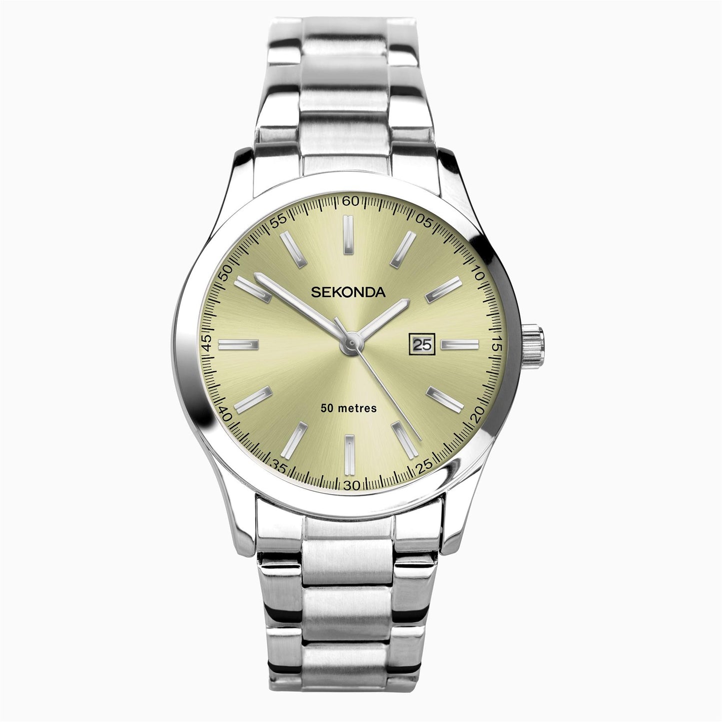 Sekonda Ladies Taylor Silver Alloy Case & Stainless Steel Bracelet with Yellow Dial watch 40547