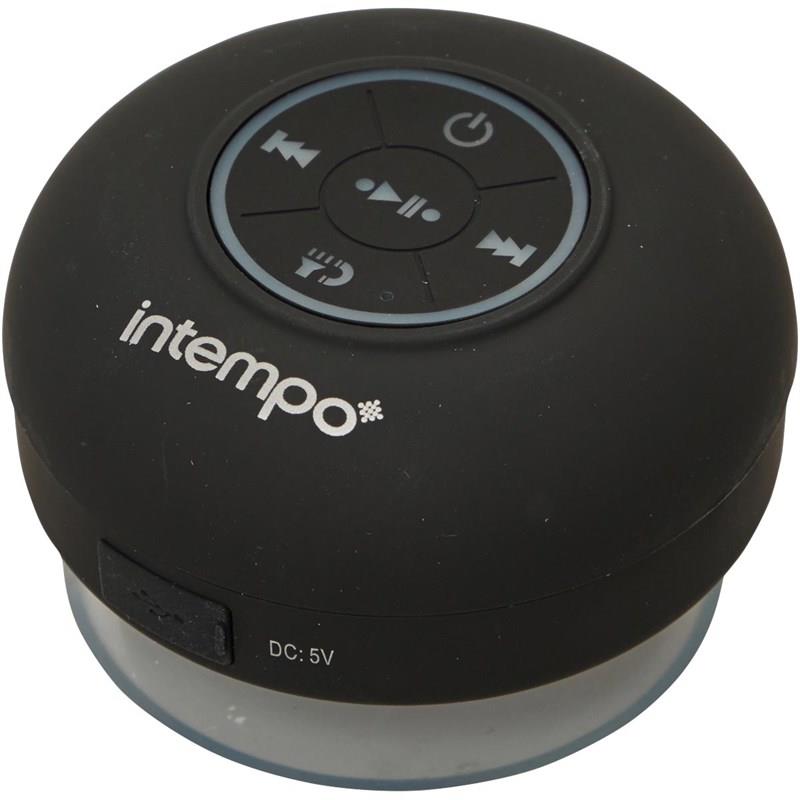 Intempo Bluetooth Splashproof Shower Speaker- Black